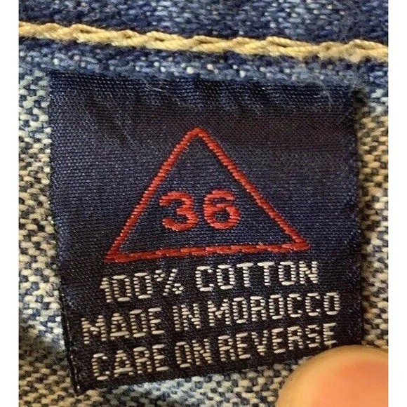 Vintage Design Men's ICQ Blue Jeans Denim Cotton Pants Size 36 5-Pockets - Picture 9 of 12